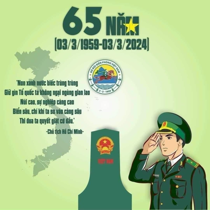 Kỷ niệm 65 năm Ngày truyền thống Bộ đội Biên phòng (03/3/1959 - 03/3/2024), 35 năm Ngày biên phòng toàn dân (03/3/1898 - 03/3/2024)