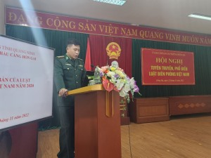 Phường Hồng Hà: Hội nghị tuyên truyền, phổ biến Luật Biên phòng Việt Nam