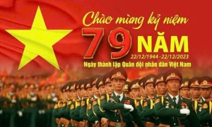 Chào mừng 79 năm Ngày thành lập Quân đội Nhân dân Việt Nam (22/12/1944 - 22/12/2023) và 34 năm "Ngày hội Quốc phòng toàn dân" (22/12/1989 - 22/12/2023)